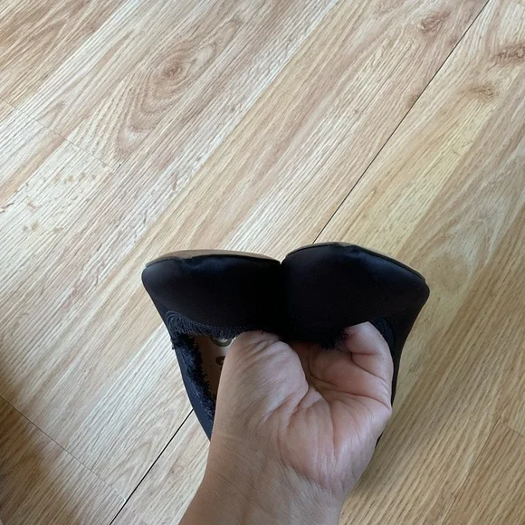 Sam Edelman Black Halan Frayed Pointed Toe Pump Size 6.5 - Picture 9 of 11